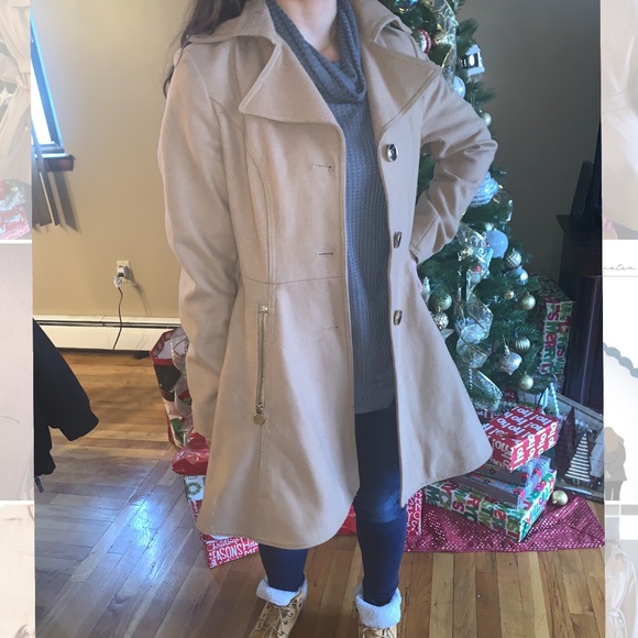 INC Wool-Blend Skirted Peacoat - Picture 2 of 5